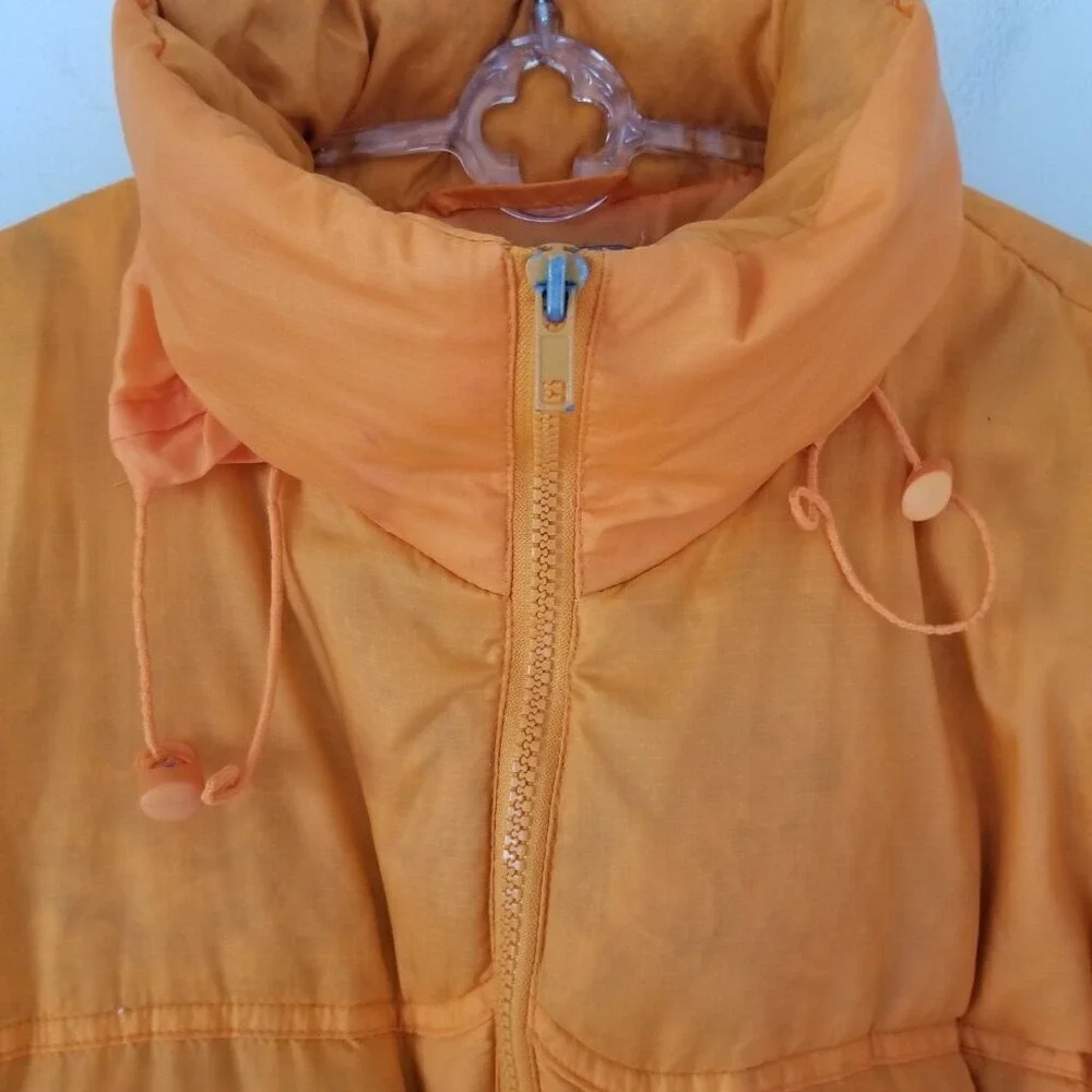 Steve Barrys Sz L Mens Jacket Outdoor Hooded Warm Goose Down Feather Puffer Coat